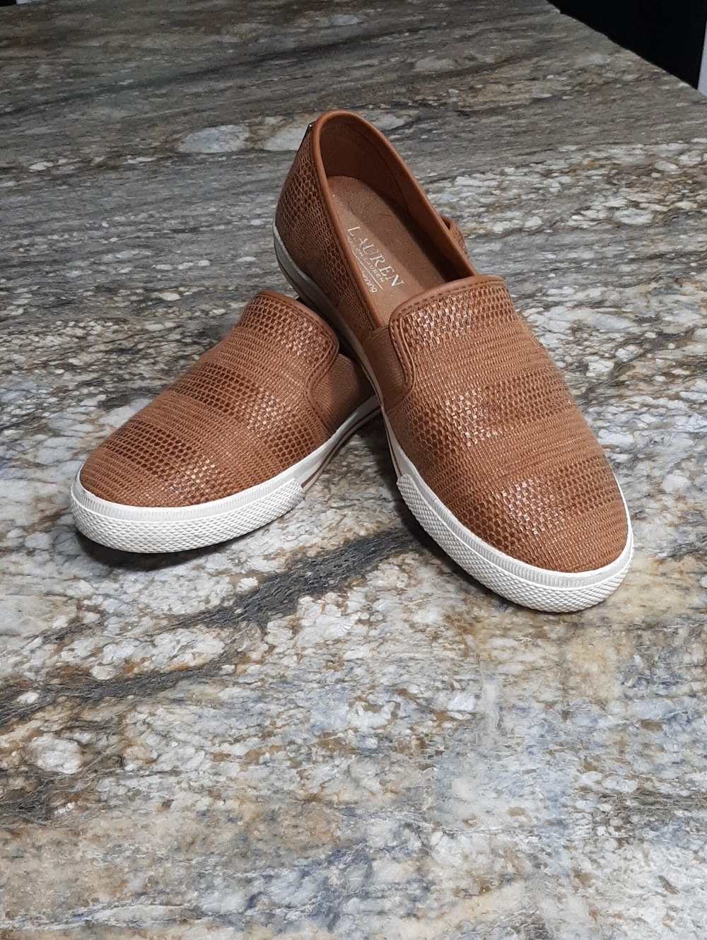 LAUREN by Ralph Lauren "Jinny" Woven Loafers with Alite Cushioning